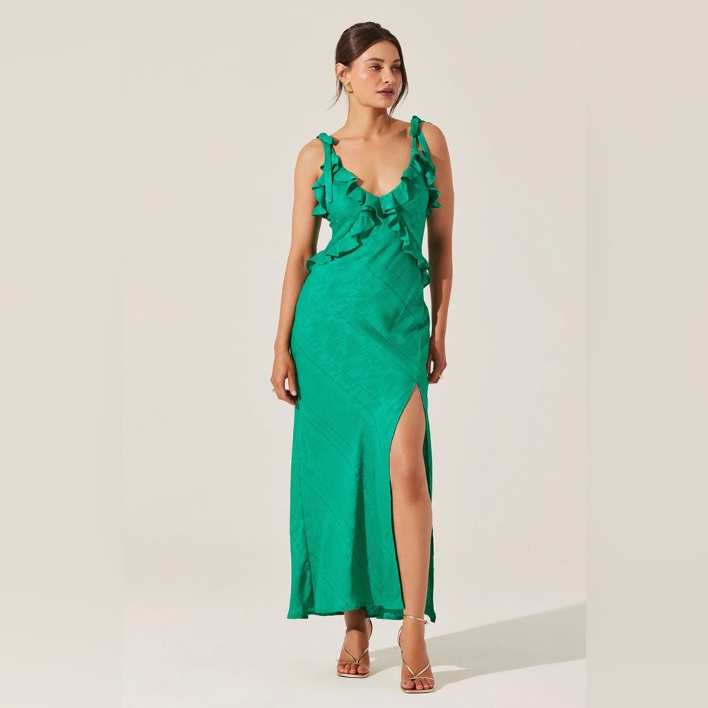 NWT- ASTR Sorbae Ruffle Maxi Dress, XS